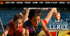 The home page of Camp Lenox's website