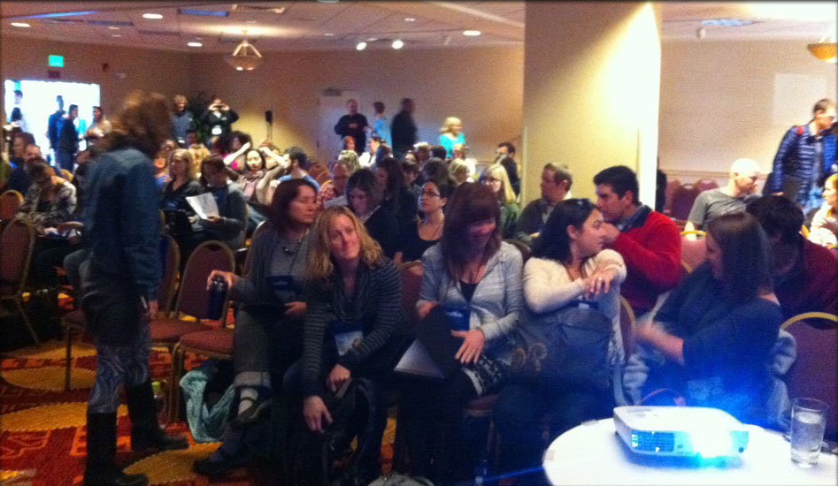 Taking our seats before Dan's Keynote at CampMinder Camp 2012